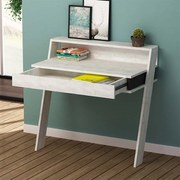 Γραφείο εργασίας Cowork Megapap χρώμα λευκό αντικέ 94x50x91εκ.