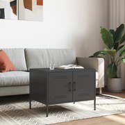 Τραπεζάκι Σαλονιού Μαύρο 68x50x50,5 εκ. από Ατσάλι 843030
