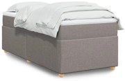 Κρεβάτι Boxspring με Στρώμα Taupe 80x200 εκ. Υφασμάτινο - Μπεζ-Γκρι