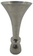 LUXOR ΒΑΖΟ ΑΛΟΥΜΙΝΙΟ SILVER NICKEL 22,75x22,75xH48,25cm