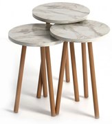 Ζιγκόν Roma (Σετ 3Τμχ) 0117716 Φ33x46/Φ33x43/Φ33x40cm White-Marble-Natural