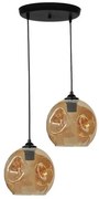 Κρεμαστό Φωτιστικό Οροφής 2xE27 Γυαλί Φ36cm Pop Heronia Lighting 02-0392 Μελί