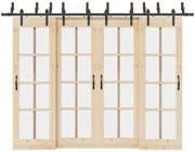 vidaXL Μηχανισμός Συρόμενης Μεσόπορτας Μαύρος 305 εκ. Ατσάλινος