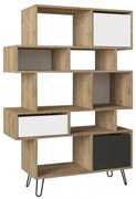 ΒΙΒΛΙΟΘΗΚΗ-ΡΑΦΙΕΡΑ Enola GREY OAK-BLACK 100x35x150εκ 881-221-053