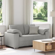 vidaXL Καναπές Loveseat - Ανοιχτό γκρι, 120 εκ. υφασμάτινος