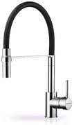 Pyramis Serina Μπαταρία Κουζίνας Πάγκου με Ντουζ Chrome Black (090939801)