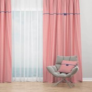 Nautica Ραμμένο Φύλλο Κουρτίνας με Τρέσα 145χ270 Κόκκινο