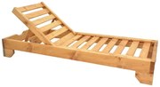 Ξαπλώστρα Zalka pakoworld L1 σε φυσική απόχρωση 66x197x28εκ
