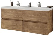 Πάγκος μπάνιου κρεμαστός Luxus 120 Pl Wood Dark