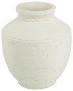 Artekko Antique Βάζο από Τερακότα Λευκό (30x30x35)cm