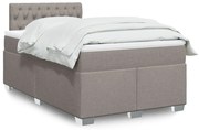 vidaXL Κρεβάτι Boxspring με Στρώμα Taupe 120x200 εκ. Υφασμάτινο