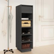 vidaXL Παπουτσοθήκη Γκρι 34 x 30 x 105 εκ. από Μασίφ Ξύλο Πεύκου
