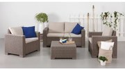 Allibert  Σετ Σαλόνι California Lounge 4 τμχ Πολυπροπυλένιο Wicker/ Καπουτσίνο BEST-21071345