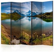 Διαχωριστικό με 5 τμήματα - Lake with mountain reflection, Switzerland II [Room Dividers]