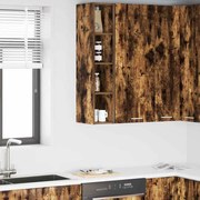 vidaXL Κρεμαστό ντουλάπι Riga Καπνιστό Δρύς 20 x 29,5 x 100 εκ.