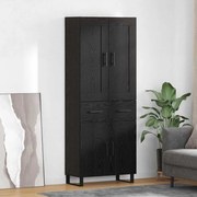vidaXL Highboard Μαύρη Οξυά 69,5 x 34 x 180 εκ. Επεξεργασμένο ξύλο