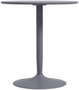 HOMCOM Τραπέζι Τραπεζαρίας για 2 άτομα, στρογγυλή επιφάνεια, ατσάλινο πόδι, Γκρι, 70 x 70 x 75 cm