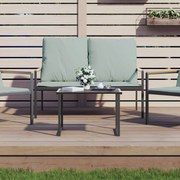 vidaXL Τραπέζι Κήπου Ανθρακί 55 x 40 x 37 εκ. Ατσάλινο