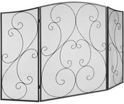 VEVOR Fireplace Screen 3 Panel, Sturdy Iron Mesh Fireplace Screen, 122(L)x76.7(H)CM Spark Guard Cover, No Assembly Required, Free Standing Fireplace Fence Grate for Living Room Home Decor Vintage