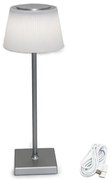 Adeleq Πορτατίφ LED PC Επαναφορτιζόμενο CCT 4W 200lm USB 5VDC Ασημί 5-046