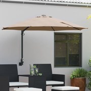 vidaXL Ομπρέλα Κήπου Ταουπέ 248 x 248 x 148 εκ Πολυεστέρας, Χάλυβας