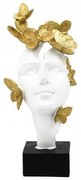 ΕΠΙΤΡΑΠΕΖΙΑ ΔΙΑΚΟΣΜΗΤΙΚΗ ΦΙΓΟΥΡΑ "Face mask" Fylliana FL22068 ΜΑΥΡΟ-ΧΡΥΣΟ-ΛΕΥΚΟ ΧΡΩΜΑ 13x9x31εκ 374-225-476