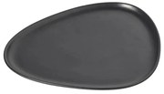 Πιάτο Μεγάλο Φαγητού Curve Dinner Stoneware, Μαύρο 30x26x1.5cm LIND DNA