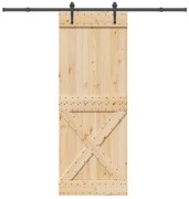 Συρόμενη Μεσόπορτα με Μηχανισμό 85 x 210 εκ. Μασίφ Ξύλο Πεύκου
