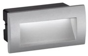 Απλίκα τοίχου χωνευτή LED RIVA 220V αλουμινίου ορθογώνια Viokef 4124900 Γκρι