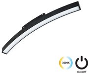 Μαγνητικό Φωτιστικό Ράγας Κυρτό LED 12W IP20 3000K Magnetic Curvy 4282100 Viokef 4282100 Μαύρο