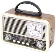 Επαναφορτιζόμενο ραδιόφωνο Retro με ρολόι - NS8898BT - 888988 - Silver