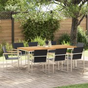 vidaXL Σετ Γευμάτων 9 Τεμαχίων από Μασίφ Ξύλο Teak