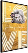 Αφίσα - Cat Love - 40x60 - Μαύρο - Χωρίς πασπαρτού