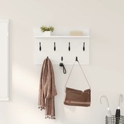 vidaXL Τοίχου Κρεμάστρα Λευκό 60 x 40 x 12 cm Επεξεργασμένο ξύλο