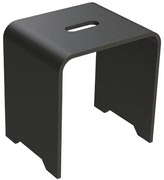 Sirene Design 3831 Black Matt Ακρυλικό Avonite Κάθισμα Μπάνιου 38 x 31 x 31 cm