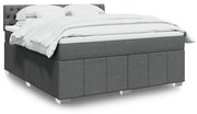 ΚΡΕΒΑΤΙ BOXSPRING ΜΕ ΣΤΡΩΜΑ ΣΚΟΥΡΟ ΓΚΡΙ 180X200 ΕΚ ΥΦΑΣΜΑΤΙΝ 3289455