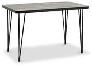Τραπέζι Rocky Megapap μεταλλικό - Mdf χρώμα γκρι - μαύρο 120x70x77εκ. GP016-0098