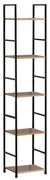 Βιβλιοθήκη Azuel φυσικό-μαύρο μέταλλο 29x23.5x144εκ Υλικό: chipboard in wild oak steel tube in electric coating in black 085-000020