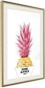 Αφίσα - Trendy Pineapple - 40x60 - Χρυσό - Με πασπαρτού