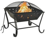 311893  FIRE PIT WITH POKER 62 CM XXL STEEL 311893