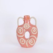 ΒΑΖΟ ΚΕΡΑΜΙΚΟ ΡΟΖ - ΜΠΕΖ  20.5x7,2x31cm|752-20337