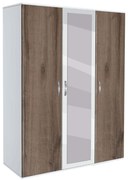 Ντουλάπα Τρίφυλλη με καθρέφτη, AVA 31, 117x185x50, Genomax Genom1210013195