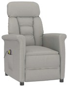 vidaXL Καρέκλα μασάζ Ανοιχτό γκρι 70.5 x 96.5 x 95 cm Πολυεστέρας