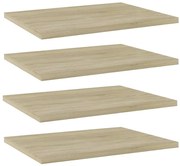 vidaXL Ράφια Βιβλιοθήκης 4 τεμ. Sonoma Δρυς 40x30x1,5 εκ. Επεξ.Ξύλο