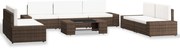 vidaXL Σαλόνι Κήπου 8 Τεμαχίων Καφέ από Συνθετικό Ρατάν