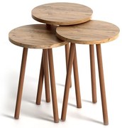 Βοηθητικά Τραπεζάκια Roma Pine Oak GP022-0027,8 Megapap-GP022-0027,8-Καφέ GP022-0027,8