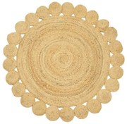 Χαλί Voni Inart φυσικό γιούτα Φ120x1εκ 302-000007 302-000007 Καφέ