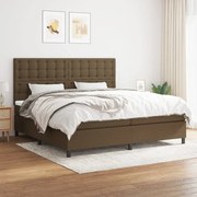 ΚΡΕΒΑΤΙ BOXSPRING ΜΕ ΣΤΡΩΜΑ ΣΚΟΥΡΟ ΚΑΦΕ 200X200 ΕΚ. ΥΦΑΣΜΑΤΙΝΟ 3142124