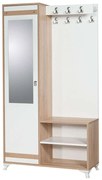 Έπιπλο Εισόδου Inci 863SPH4801 100x36x190cm Oak-White Μοριοσανίδα,Ξύλο