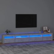 Έπιπλο Τηλεόρασης με LED Γκρι Σκυροδέματος 270x35x40 εκ.